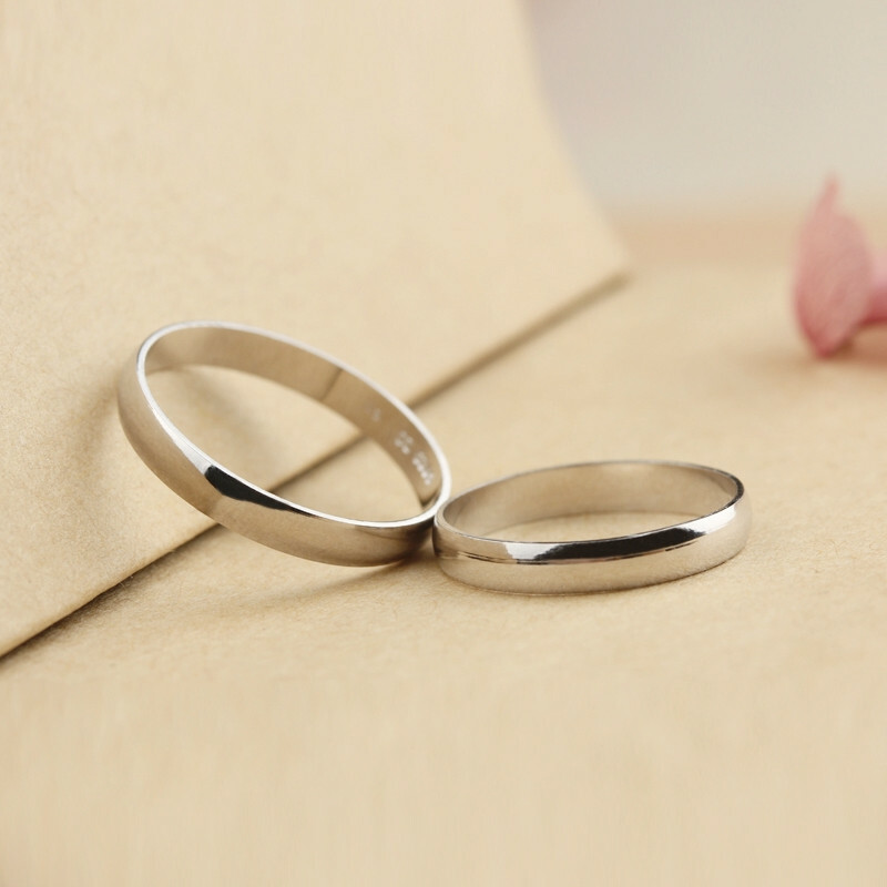 3/4mm REAL s925 Sterling Silver Solid Plain Band Ring Wedding Engage Friendship