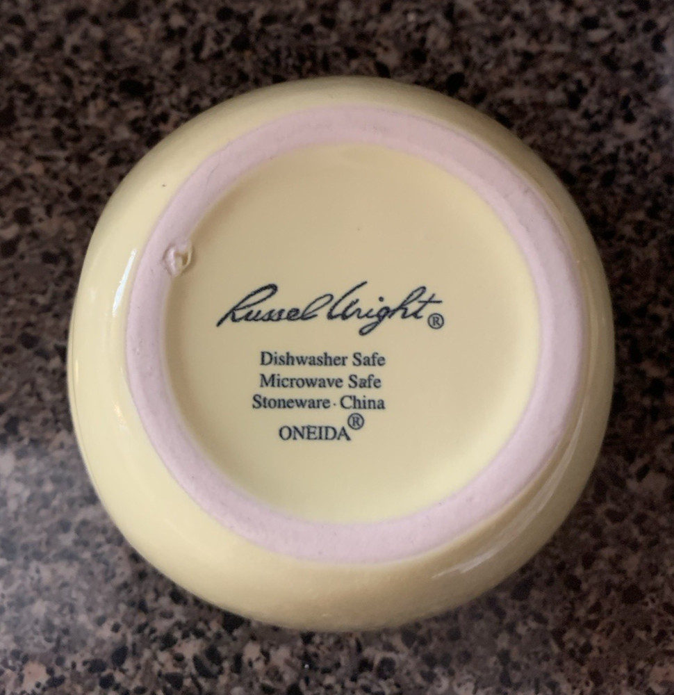 Russell Wright Casual China Light Yellow Stacking Cream & Sugar EUC