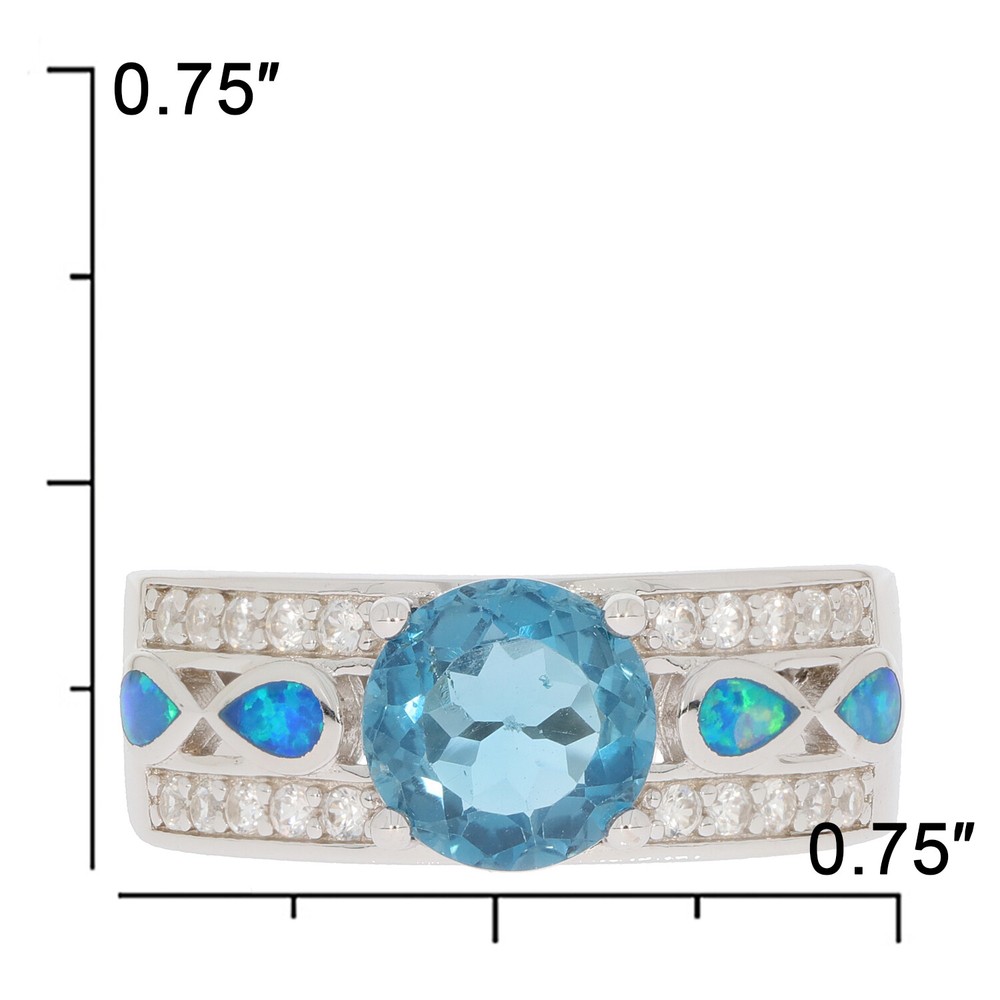 Sterling Silver Semi Mount Ring Setting Round RD 8X8mm & Enamel
