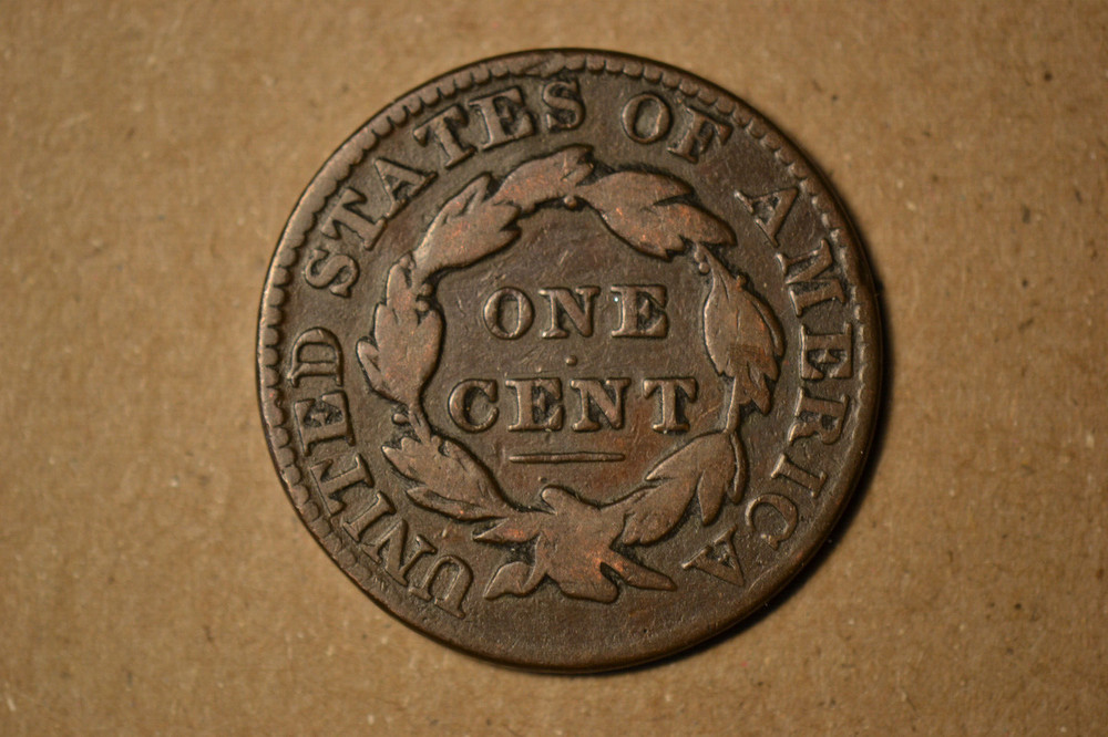 1830 Large Letters Coronet Head Large Cent- Fine with some marks.