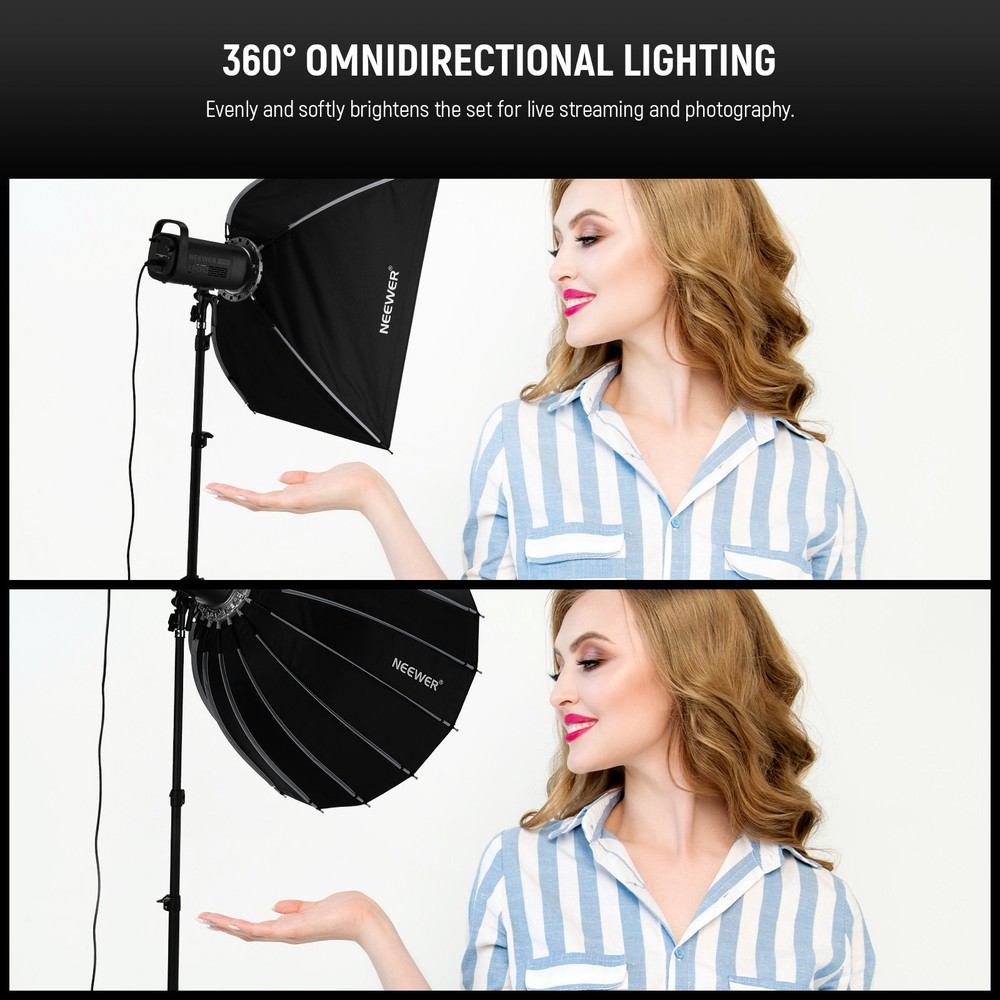 NEEWER NS90PD 35.4" Parabolic Softbox (Bowens Mount) w/Diffusers/Grid/Bag