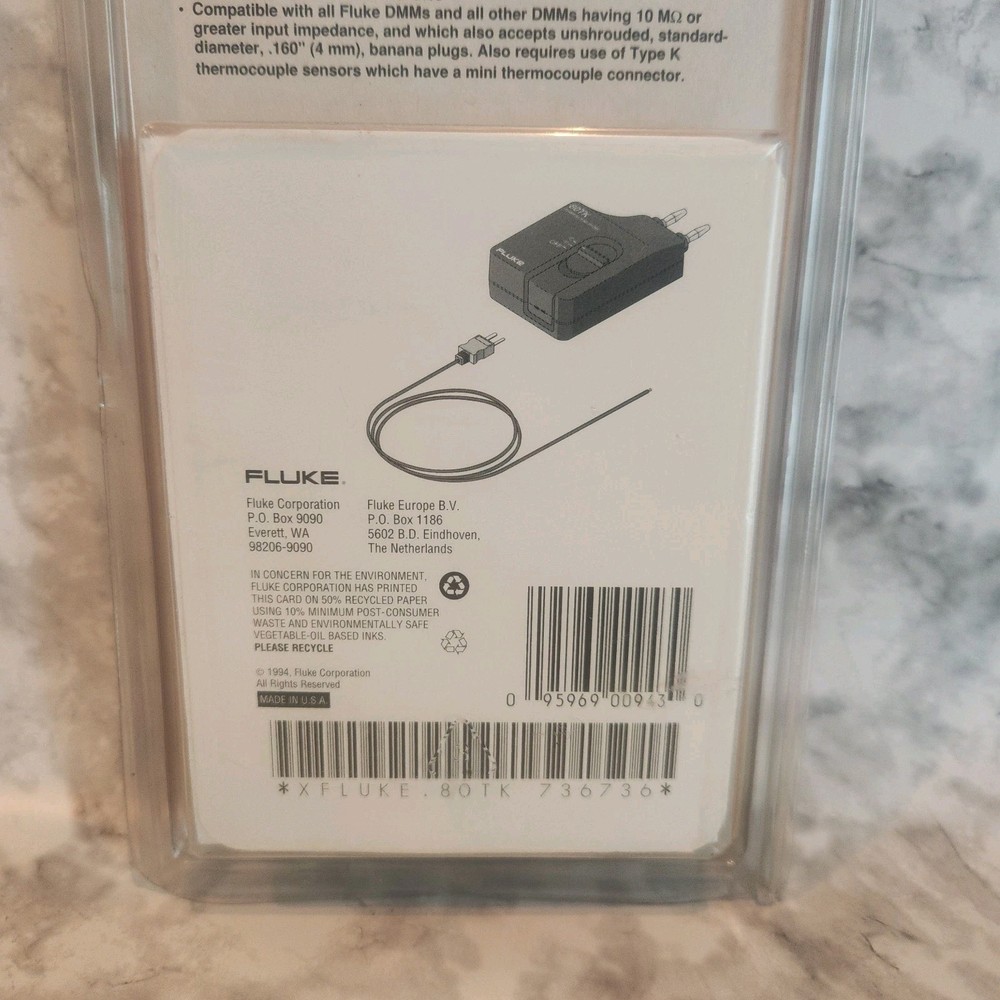 Fluke 80TK Thermocouple Module. Original Packaging.
