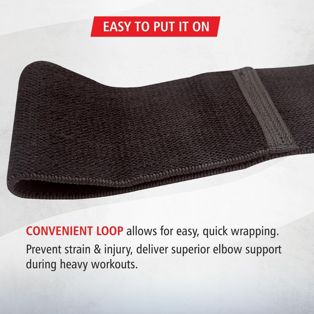 Elbow Wraps for Weightlifting (1 Pair) - 40" Elbow Compression Strap & Joint ...