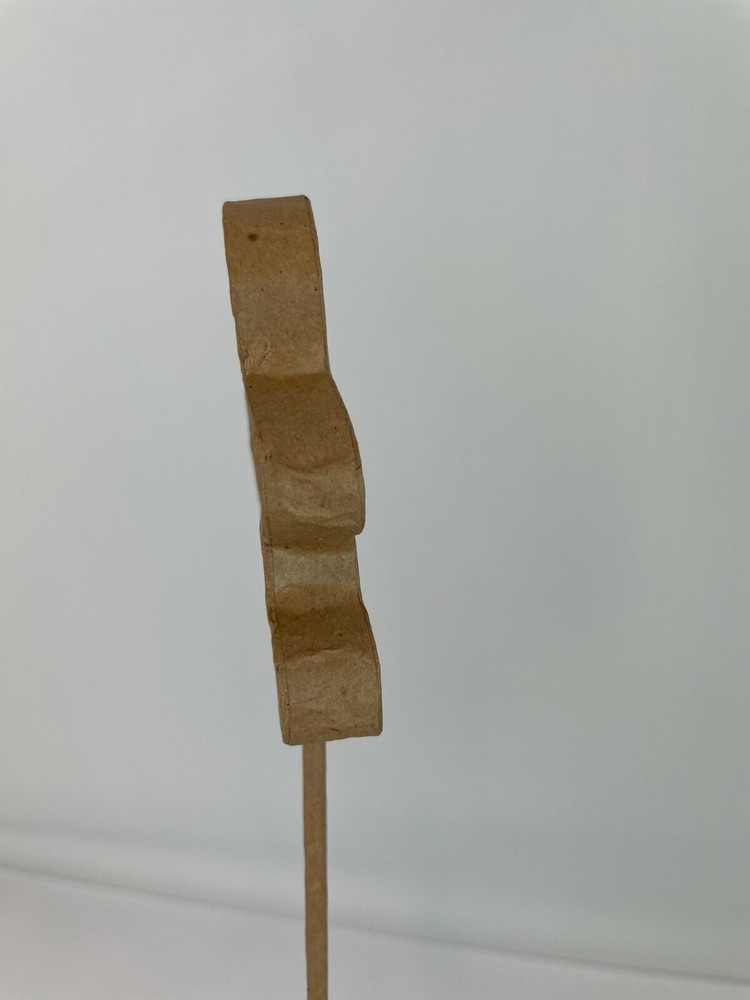 3 Paper Mache Unfinished Unpainted Gingerbread Picks