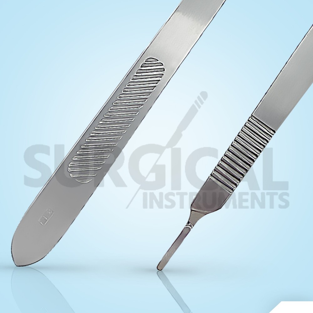 2 Pcs Scalpel Handle #3L Surgical ENT Veterinary Instruments German Grade
