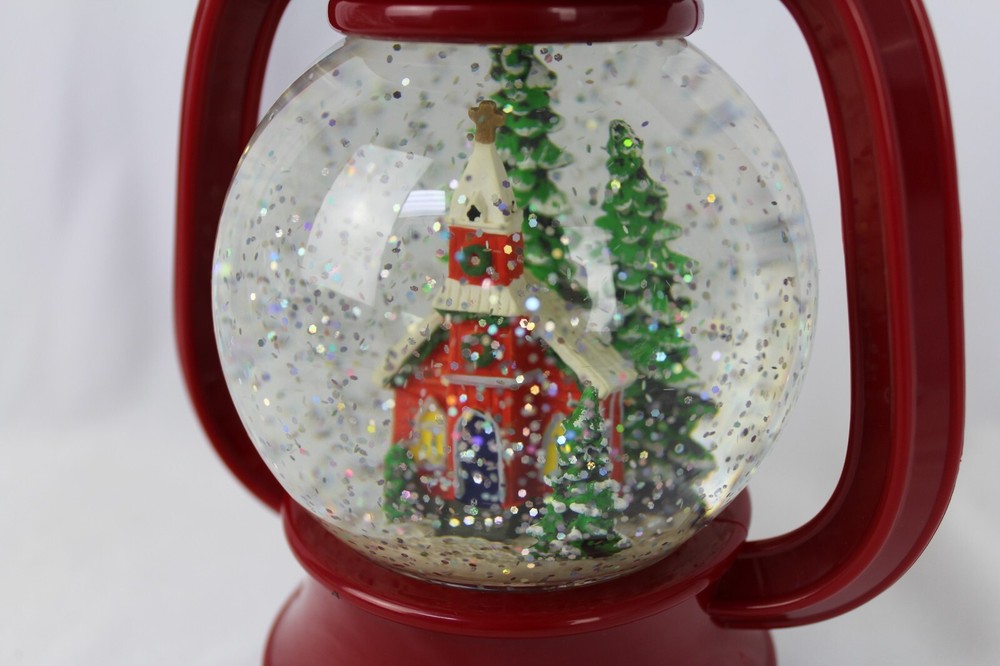 Christmas Snow Globe Lantern, Lighted Water Lantern LED