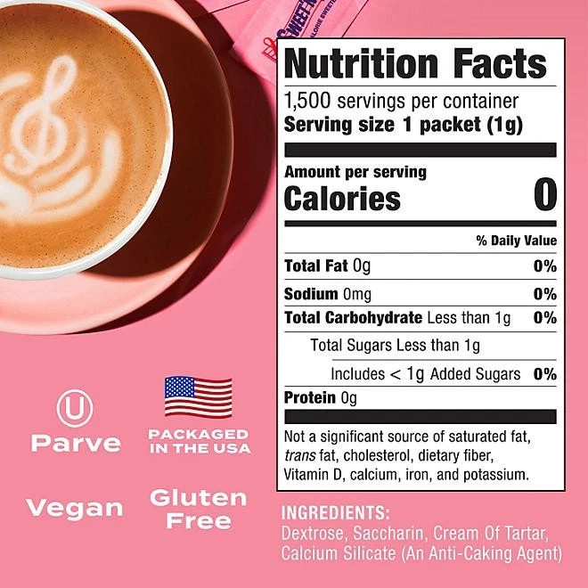 2 Pack - Sweet'N Low Zero-Calorie Sweetener Packets 1,500 ct.