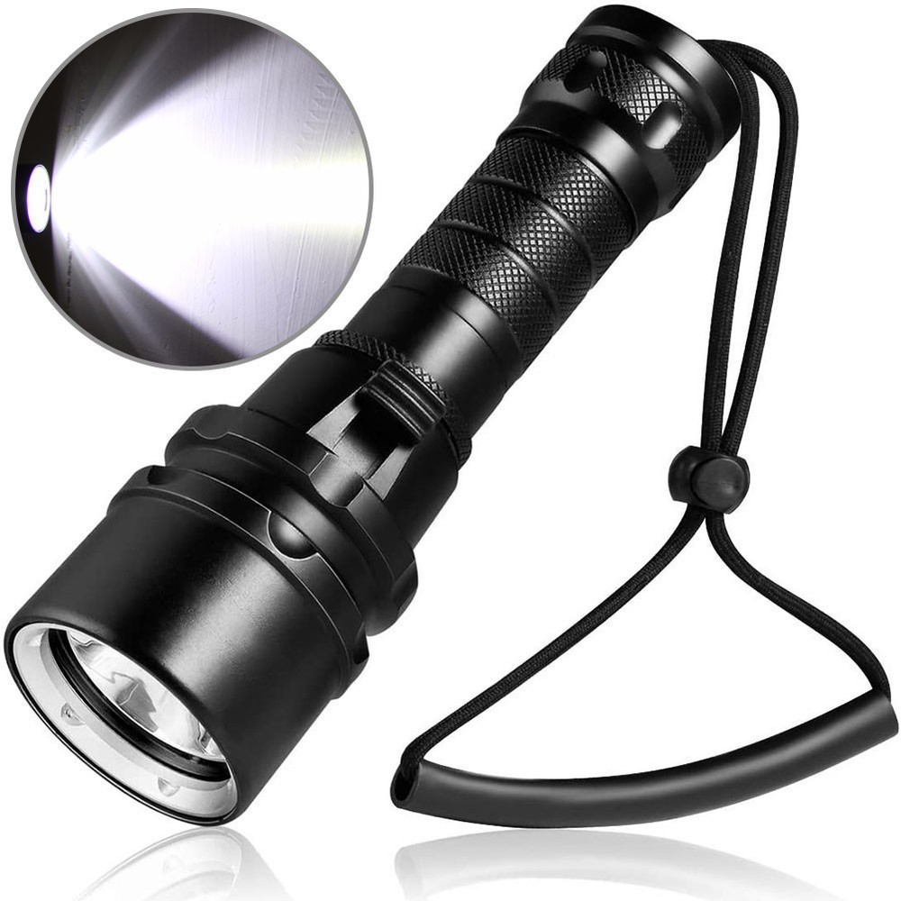 Waterproof Dive Torch L2 LED Flashlight for Deep Underwater Exploration