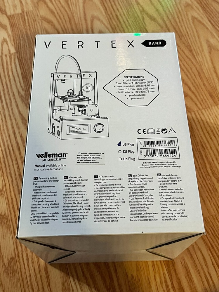 Vertex Nano Desktop 3D Printer K8600