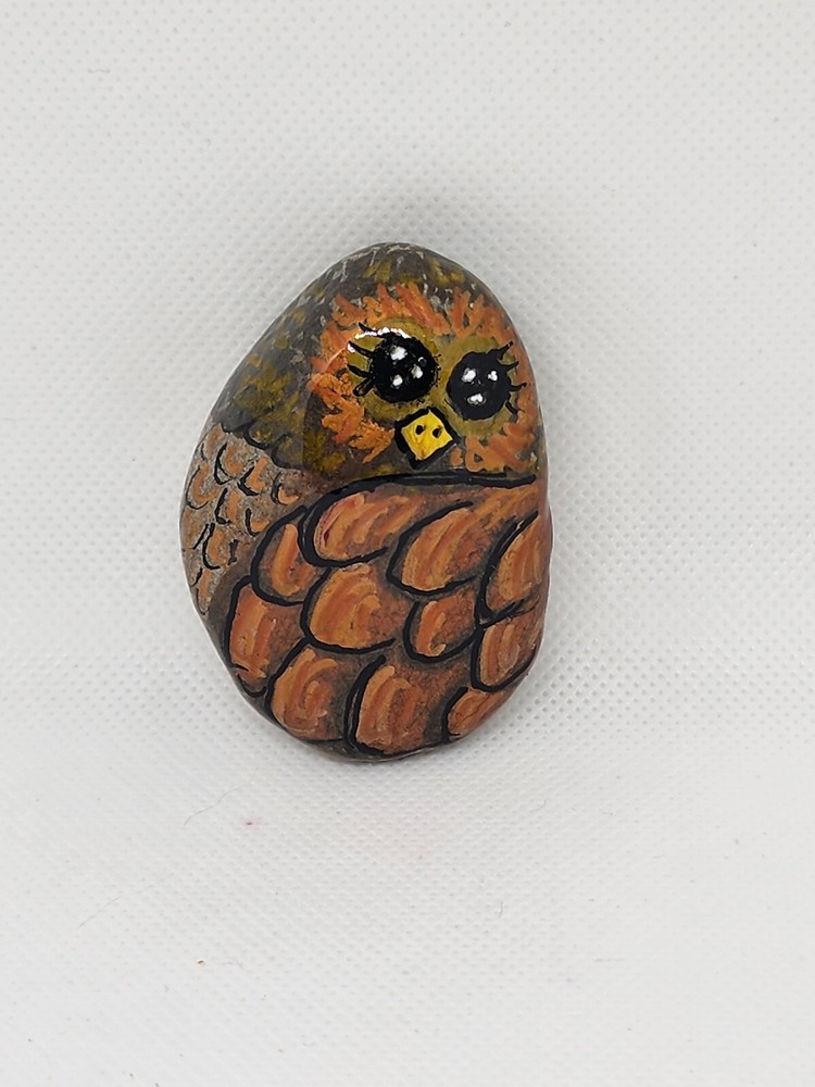 Hand Painted Rocks - Owl