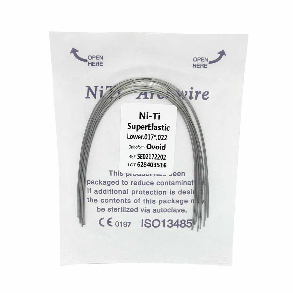 Dental Super Elastic NITI Rectangular Arch Wire Ovoid Natural Square Upper/Lower
