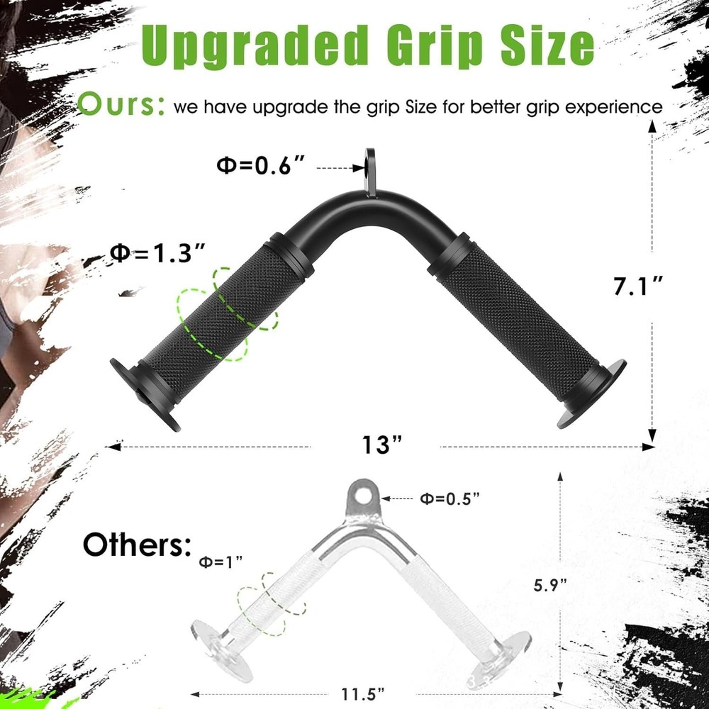 Cable Machine Attachment，LAT Pulldown Attachments Upgraded 1.3 Inch Comfo