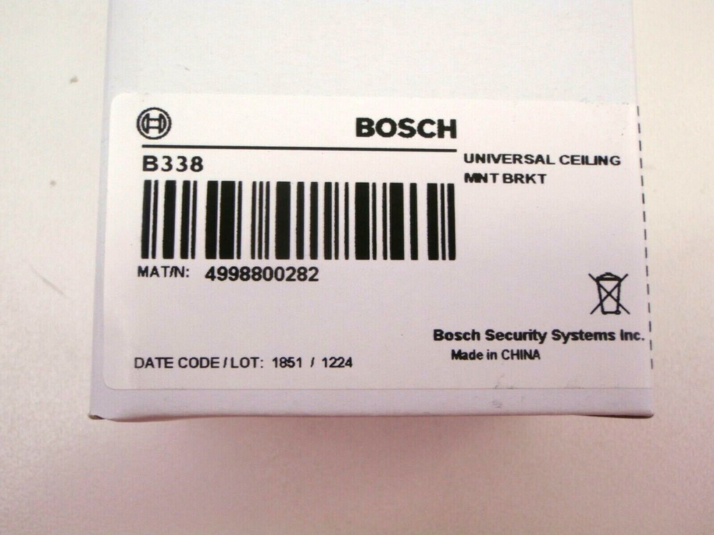 BOSCH PIR DETECTOR UNIVERSAL CEILING MOUNT BRACKET SENSOR ALARM SYSTEM B338
