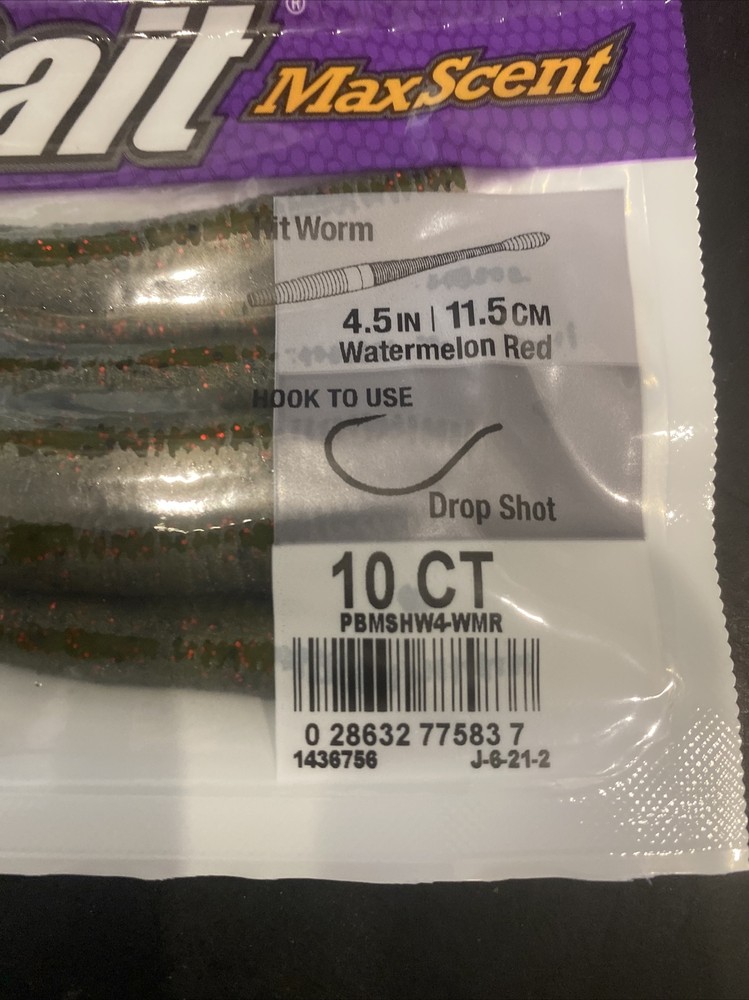 Berkley Max Scent 4.5” Hit Worm Watermelon Red