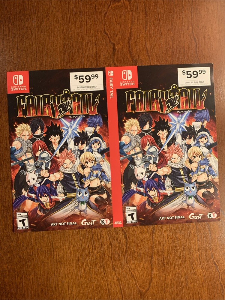 Fairy Tail  - Nintendo Switch - Authentic Art- RARE - Display Box Only -