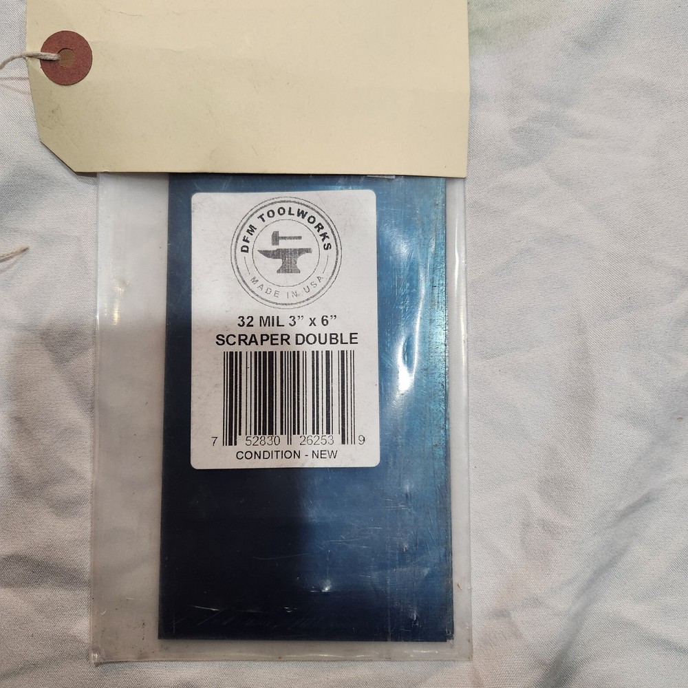 DFM Tool Works Cabinet Scraper Blue Rectangle New 1007