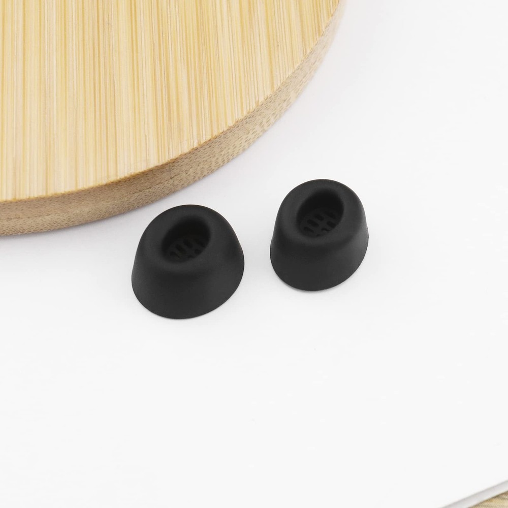 Micro Traders 3 Pairs Silicone Earbuds Ear Tips Compatible with large, Black