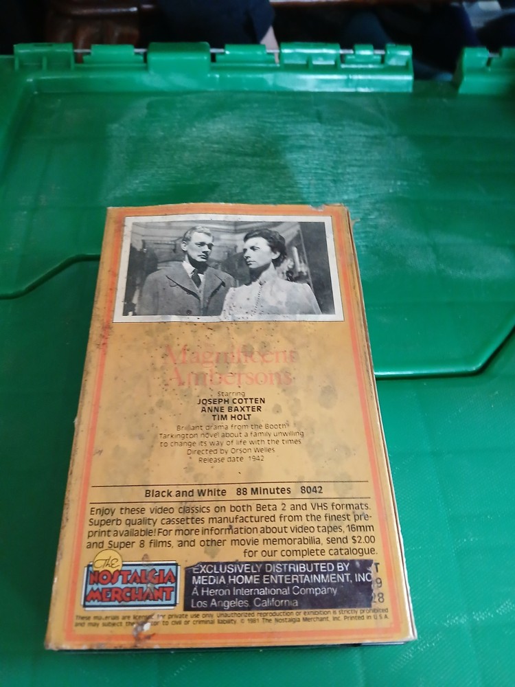 The Magnificent Ambersons Beta Max