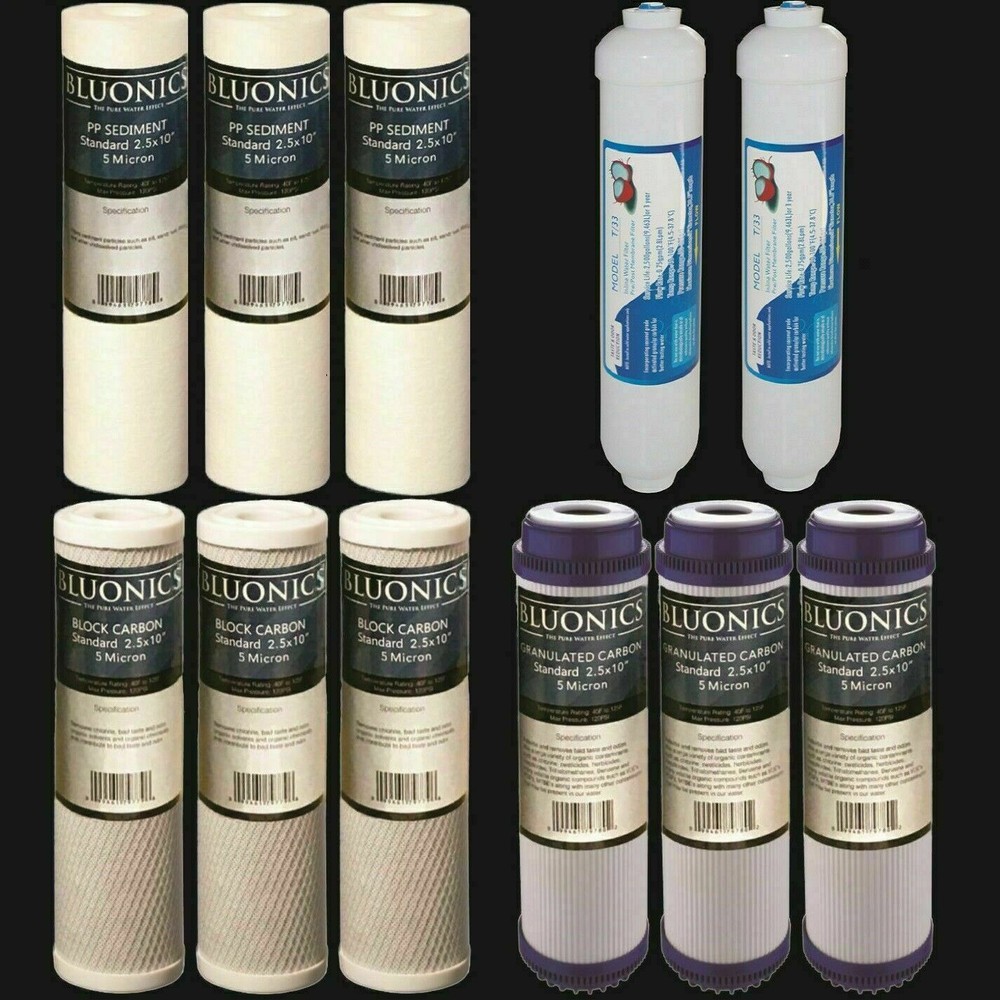 11 pc Reverse Osmosis Replacement Filter Set RO Water Purifier Cartridges