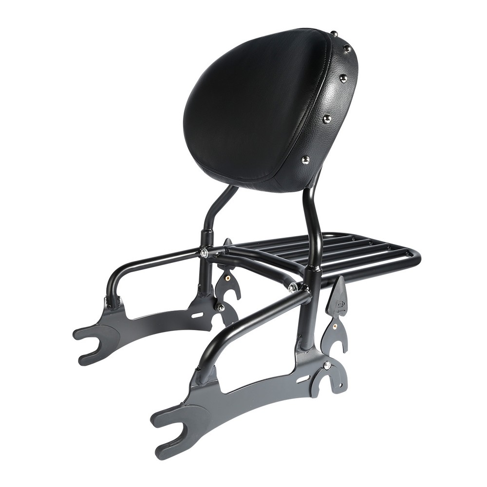 12" Backrest Sissy Bar Pad & Quick Release Spools For Indian Chieftain 2014-22