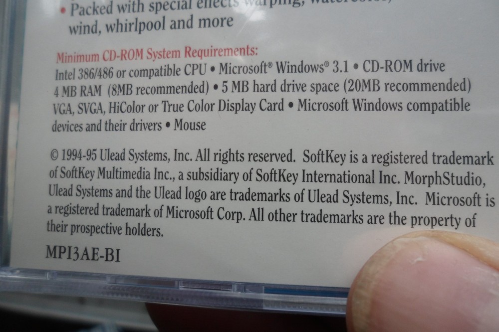 New MORPH STUDIO by SOFTKEY Special Effects CD-ROM - 1995