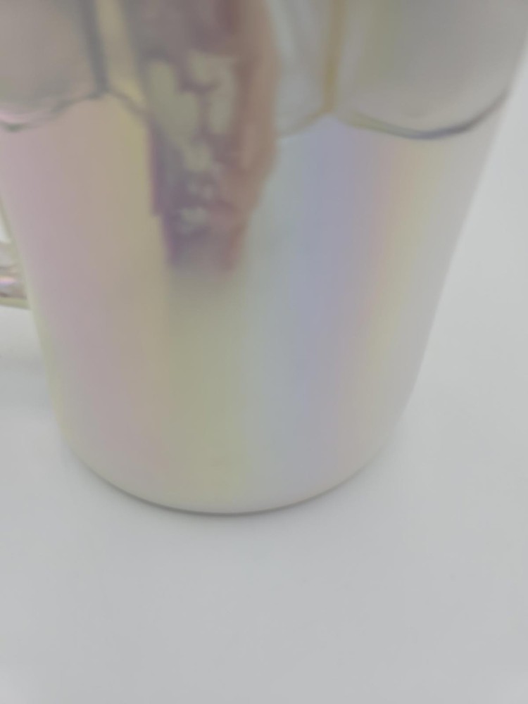 Rae Dunn White Christmas Iridescent Mug