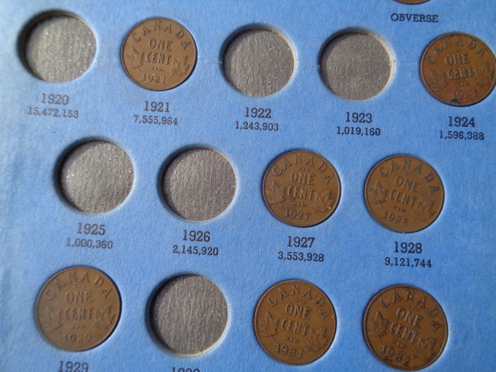 Canadian Small Cent Collection in Whitman Folder