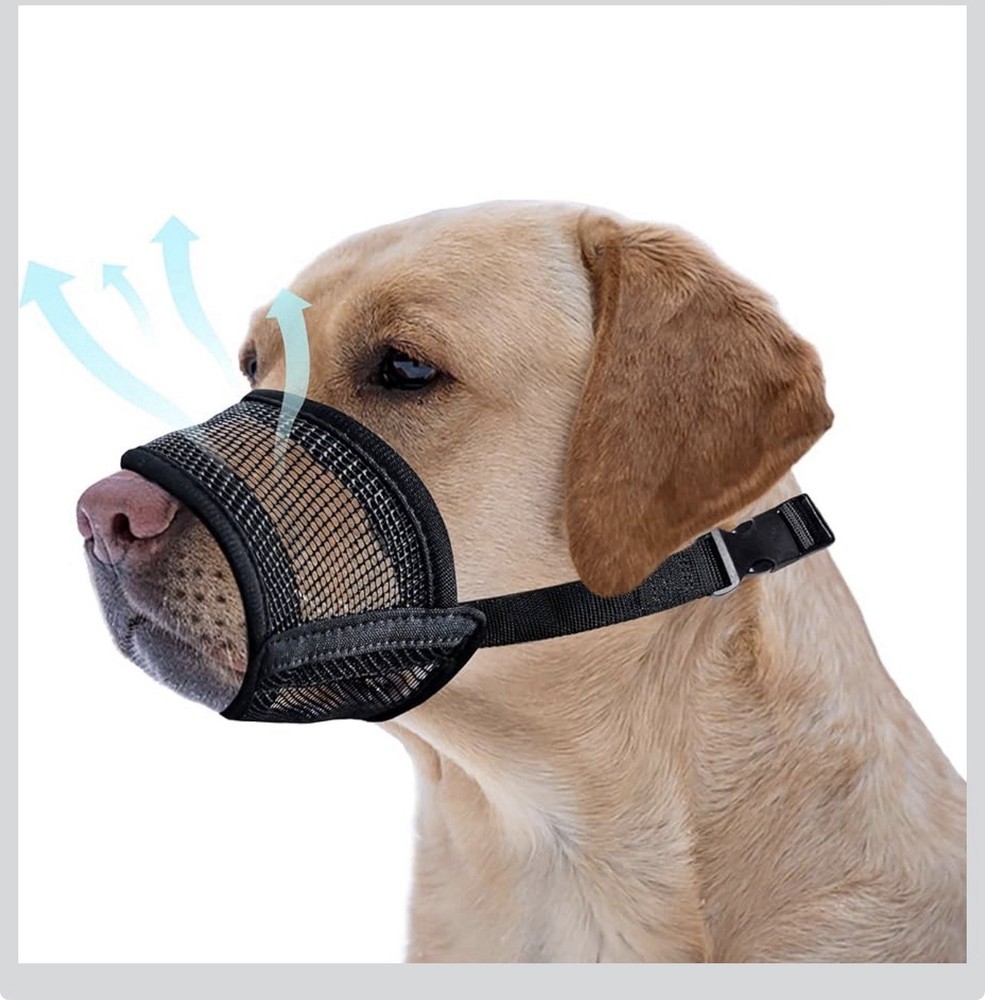 Dog Muzzle,Mesh Soft Muzzle for Small Medium Large Sized Dogs, Breathable Ref...