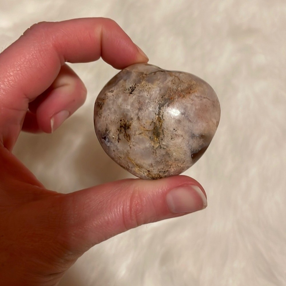 Flower Agate Heart