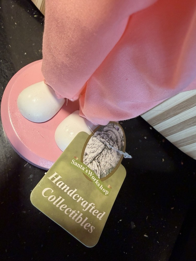 Nutcracker Blonde Nurse RN Pink Scrubs 14 Inch