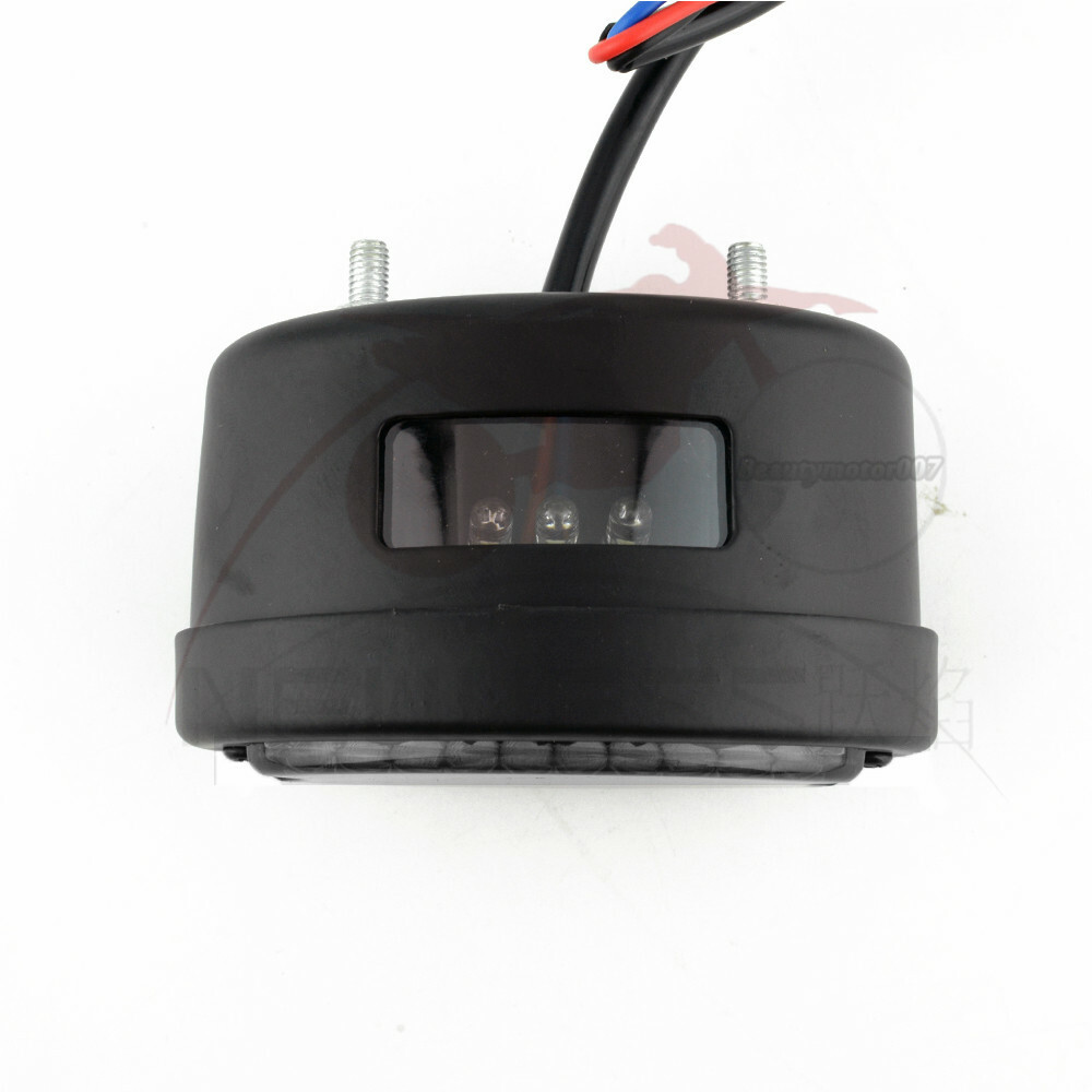 Motorcycle Side Mount License Plate Bracket Holder LED Tail Light For Harley