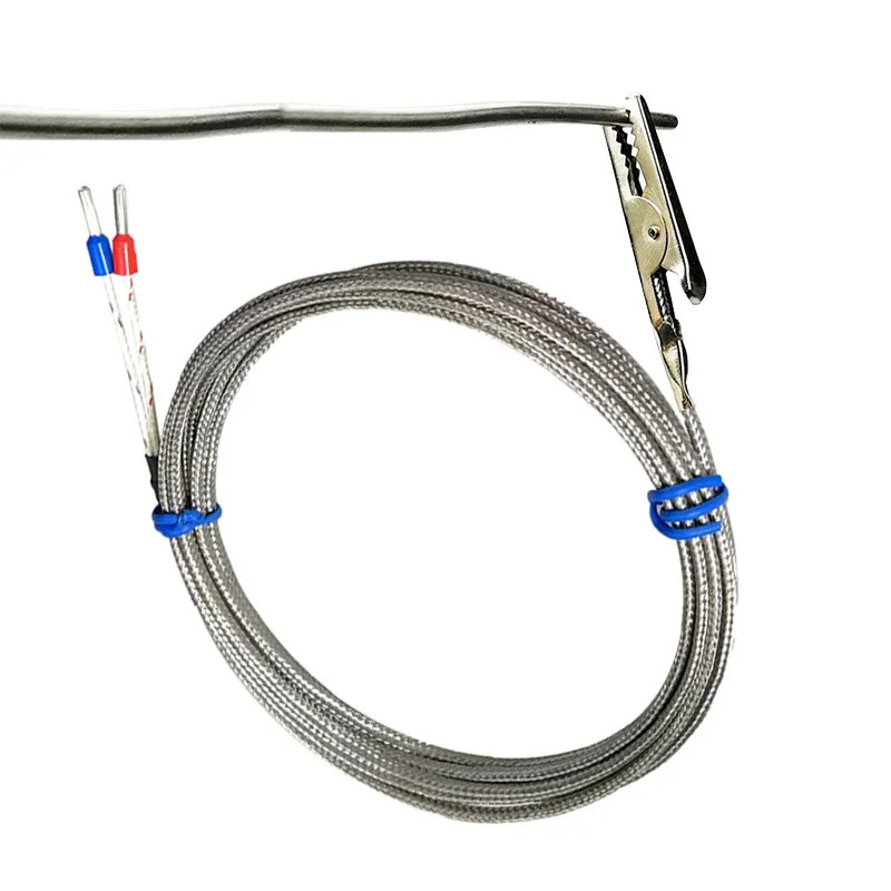 Thermocouple Crocodile Clamp K-type Temperature Sensor Handheld Control Probe