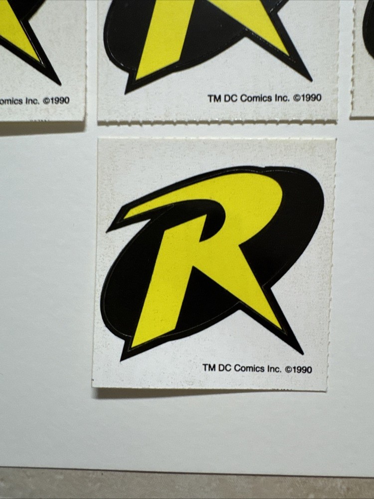1990 DC Comics Robin Comic Store Display Stickers