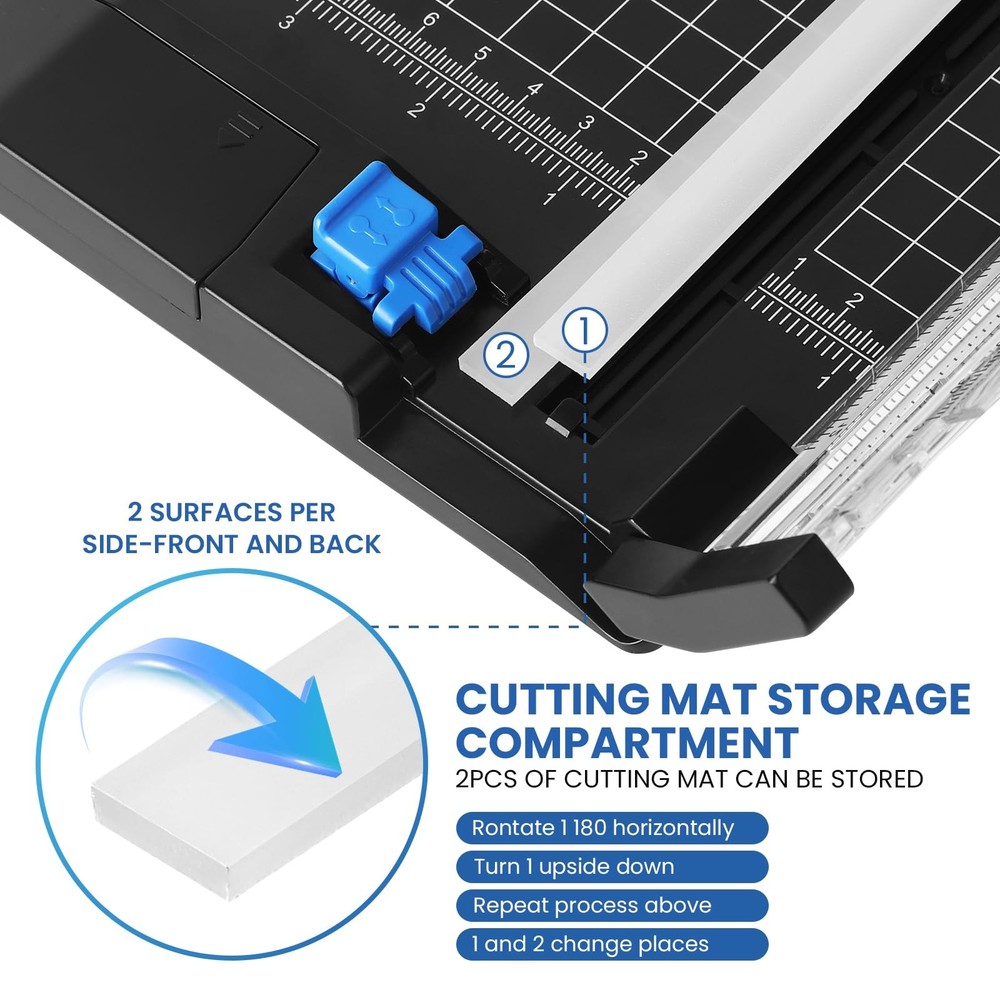 Paper Cutter Personal Rotary Trimmer for cardstock withAutomatic Security