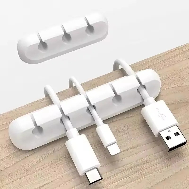 Silicone USB Cable Organizer USB Charging Cable Winder Desktop Tidy Management
