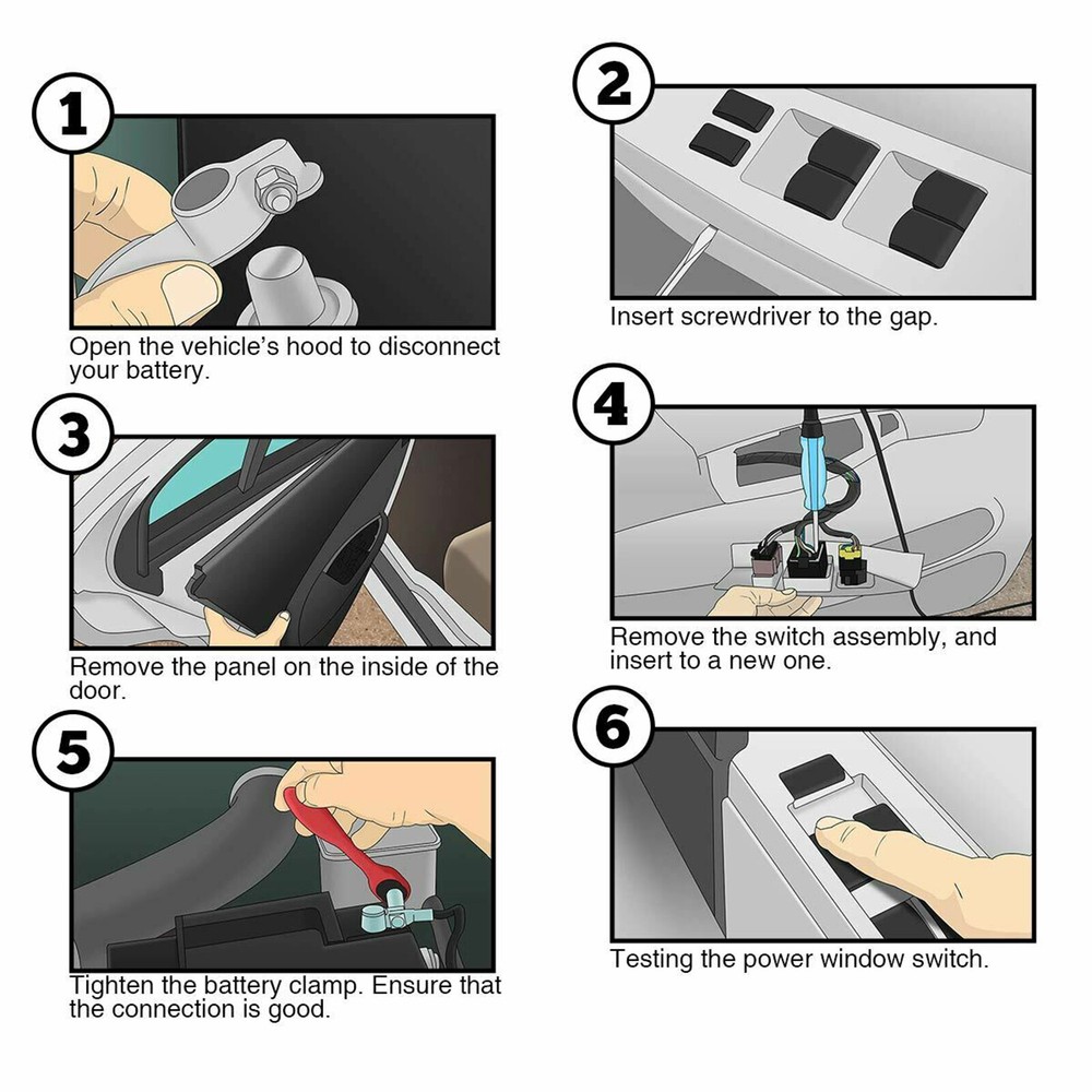 Power Window Master Control Switch For Chrysler Dodge Jeep Front Driver Side