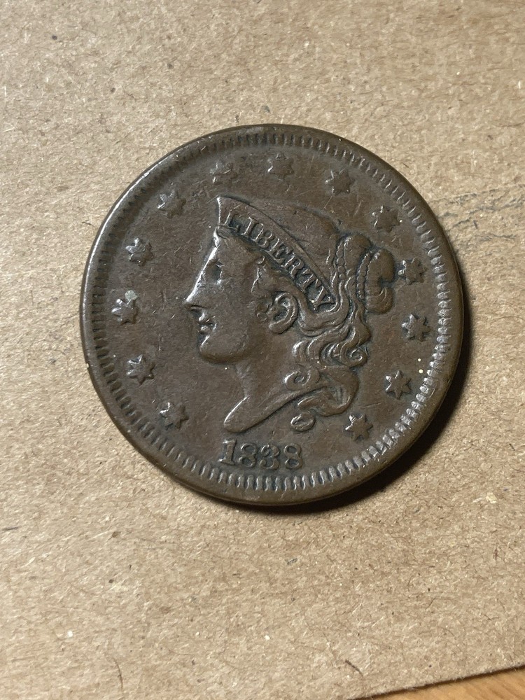 1838 Coronet Head Large Cent - As Shown! (#2020)