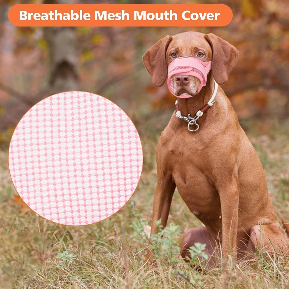 Soft Dog Muzzle Breathable Mesh Muzzle Small Medium Large Sized Dog Mouth Cover