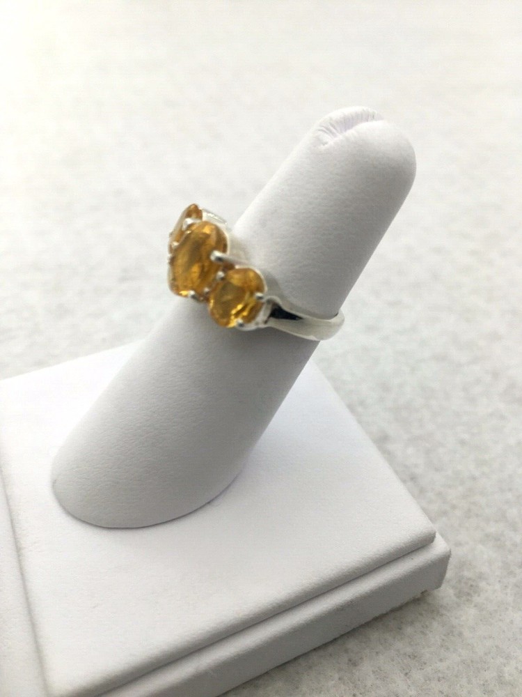 Sterling Silver Citrine ring size 6