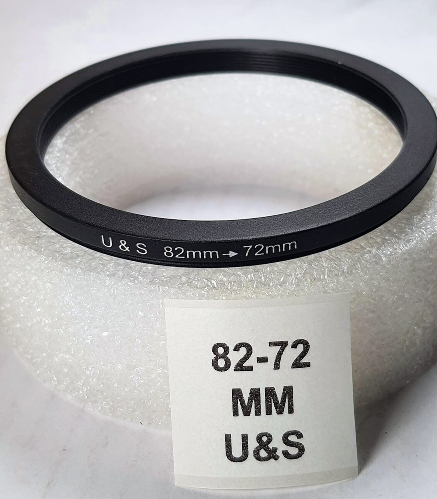 82-72mm Step-Down Lens Filter Converting Adapter Ring 82mm-72mm Metal 82-72 Thin