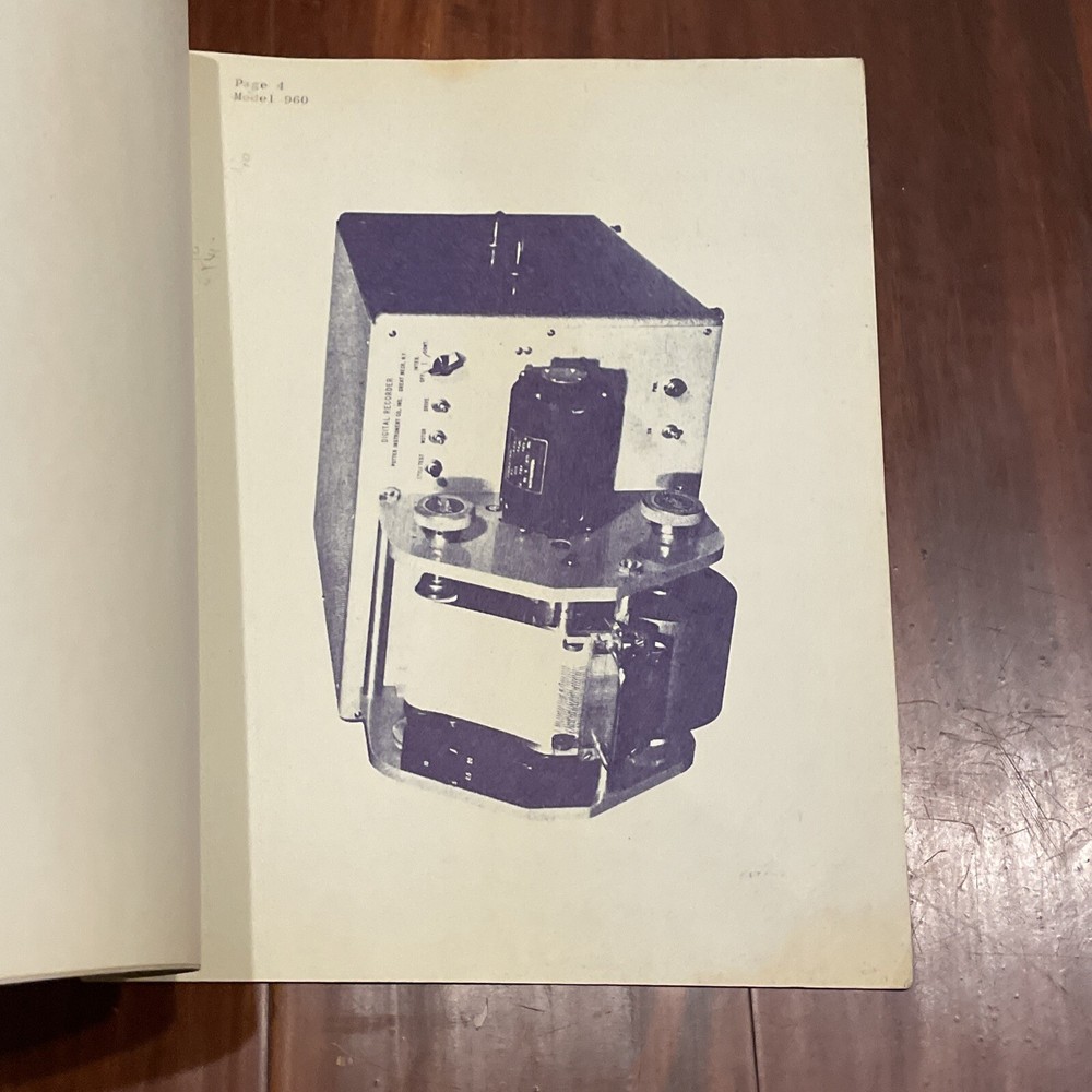Potter Model 960 Digital Recorder Instructions Manual
