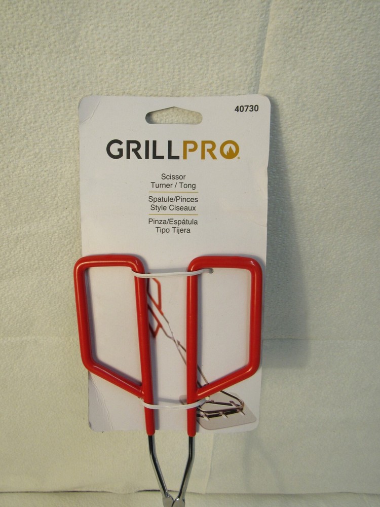 GrillPro Chrome Spatula-Fork Barbeque Tongs 40730 GrillPro