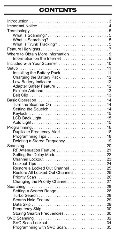 Uniden BC245XLT Instructions Operating Manual User Guide Coil Bound