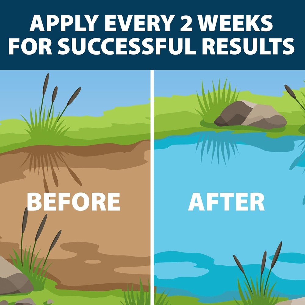 PondClear Packets - Effective Beneficial Bacteria Clarifier Treatment, 12 Count