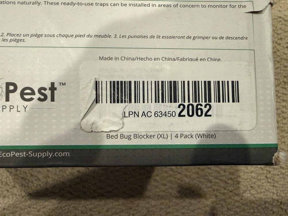 Bed Bug Interceptors – 4 Pack | Bed Bug Blocker (XL) Interceptor Traps (White) |