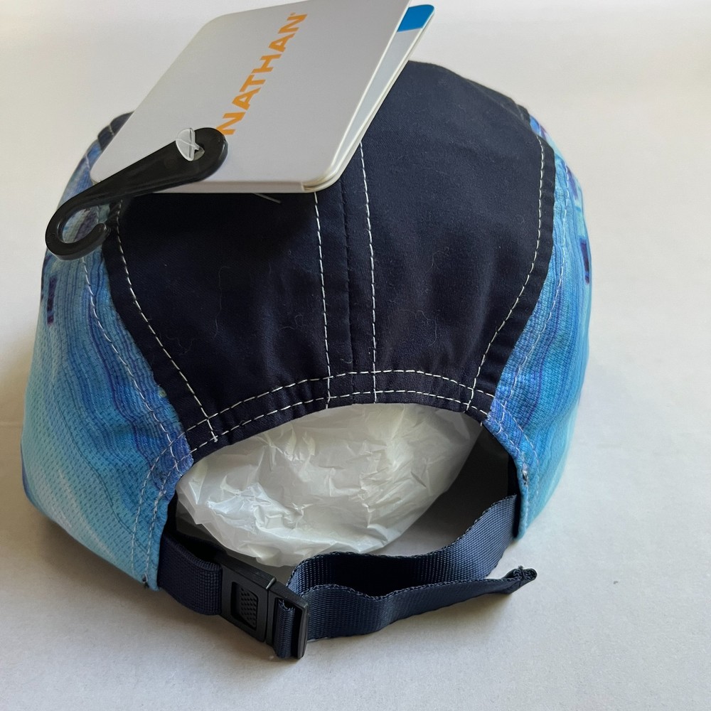 Nathan RunCool Ice Hat Cap Stash Pockets for Ice One Size Adjustable Blue NWT