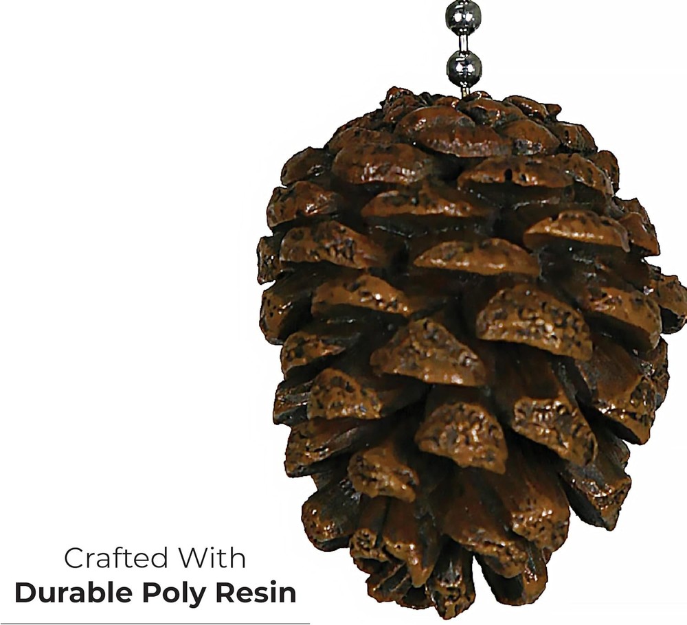 Vintage Ceiling Fan Pull Chain Extension with Pinecone Finial