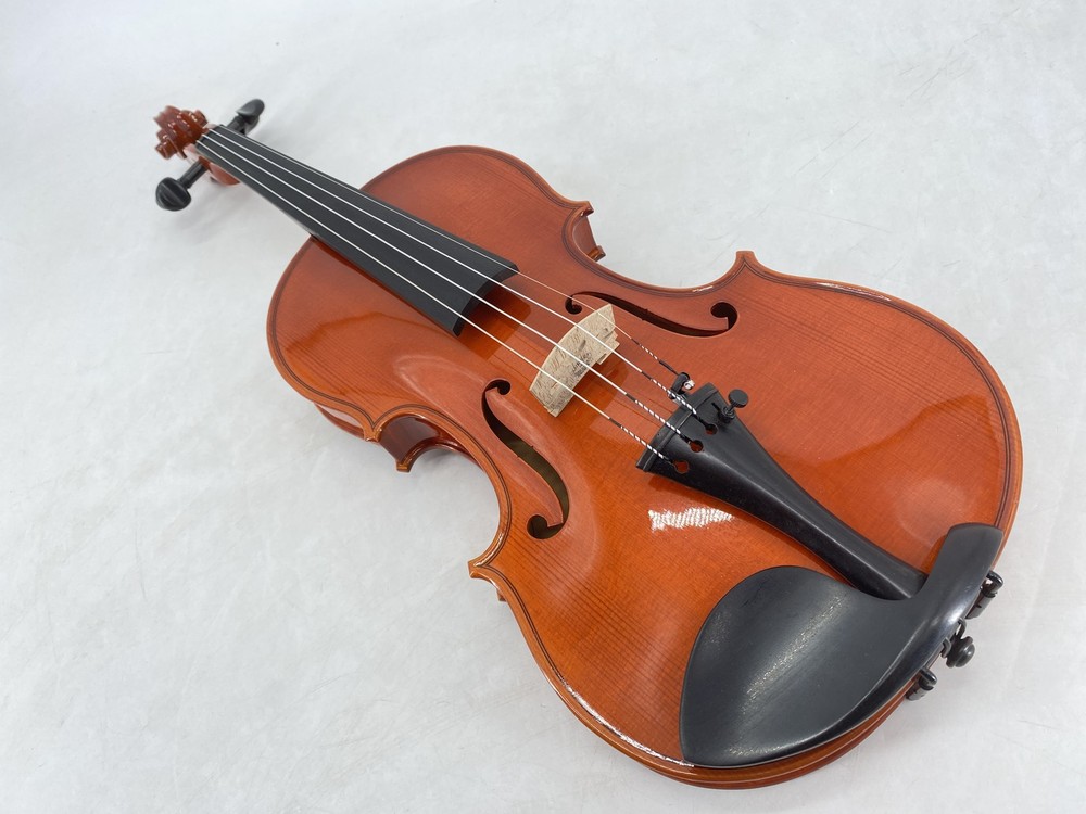 Premium 4/4 Violin Handmade One-Piece Flamed Maple Back Case Bow & Shoulder Rest