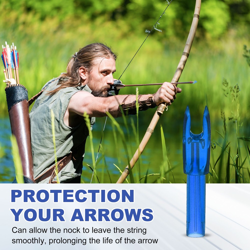 Arrow shells 4.2mm, 12pcs, blue, for archery