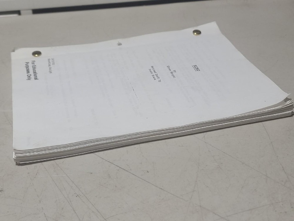 The Ring 10/3/2001 Shooting Screenplay Script by Ehren Kruger